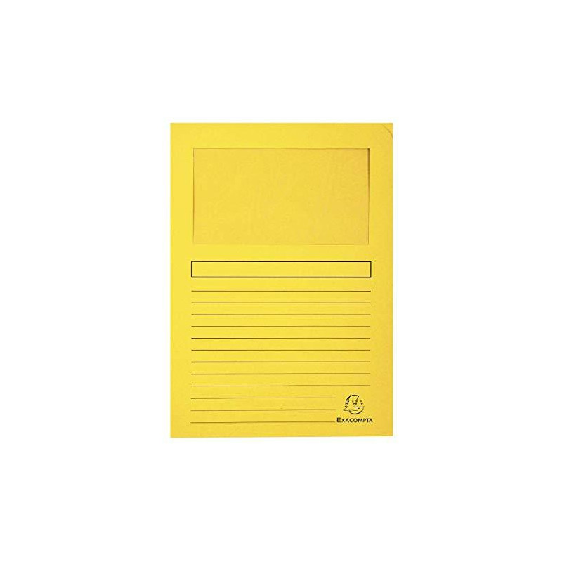 (50109E) EXACOMPTA SUBCARPETA A4 FOREVER CON VENTANA AMARILLO -100U-