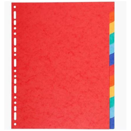 (2112E) EXACOMPTA SEPARADORES 12 POSICIONES A4 MAXI CARTULINA 220GR