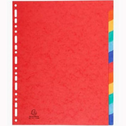 (2412E) EXACOMPTA SEPARADORES NATURE FUTURE CARTULINA LUSTRADA 225GR 12 POSICIONES A4+ C/SURTIDOS