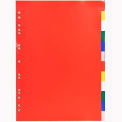 (3012E) EXACOMPTA SEPARADORES 12 POSICIONES A4 PP FLEXIBLE OPACO COLORES NEUTROS
