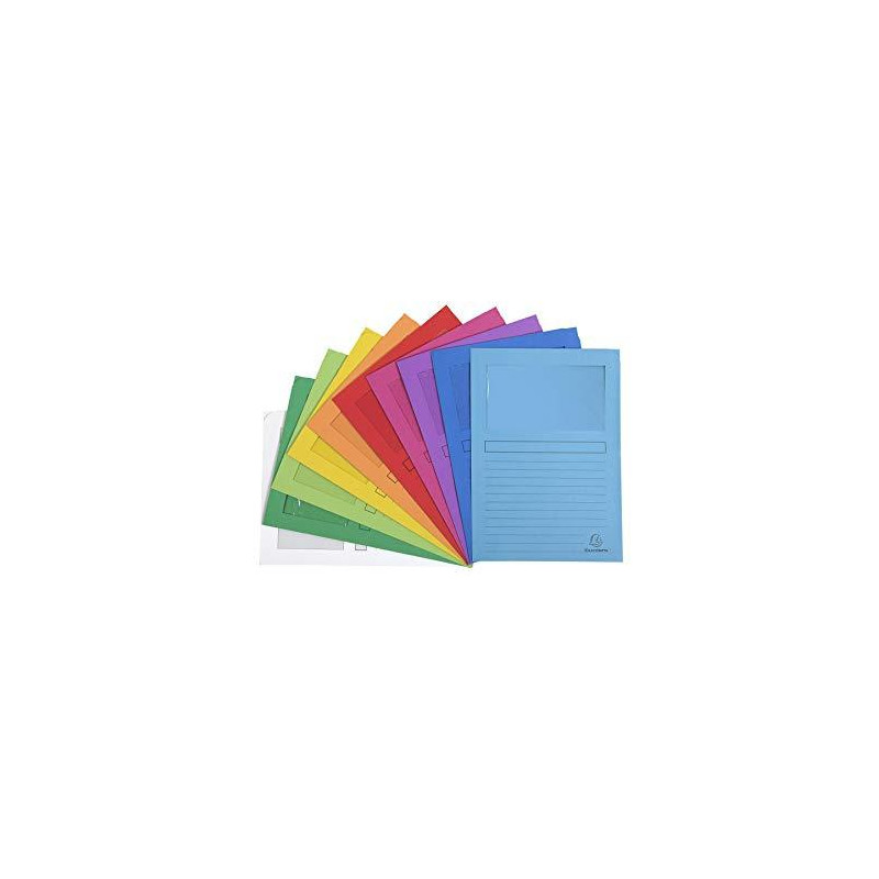 (50000E) EXACOMPTA SUBCARPETA A4 FOREVER CON VENTANA SURTIDAS 120GR -50U-