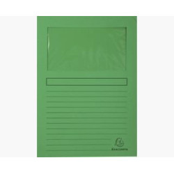 (50103E) EXACOMPTA SUBCARPETA A4 FOREVER CON VENTANA VERDE 120GR -100U-