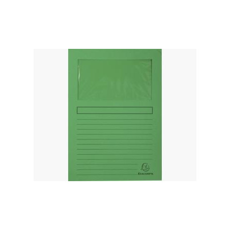 (50103E) EXACOMPTA SUBCARPETA A4 FOREVER CON VENTANA VERDE 120GR -100U-