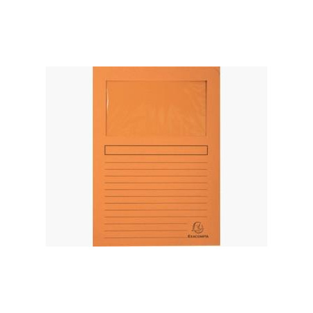 (50104E) EXACOMPTA SUBCARPETA A4 FOREVER CON VENTANA NARANJA 120GR -100U-