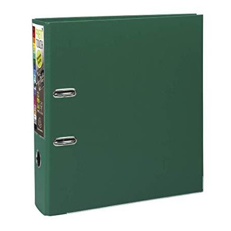 (53353E) EXACOMPTA ARCHIVADOR PALANCA PREM'TOUCH PP A4 MAXI LOMO DE 80MM RADO VERDE OSCURO