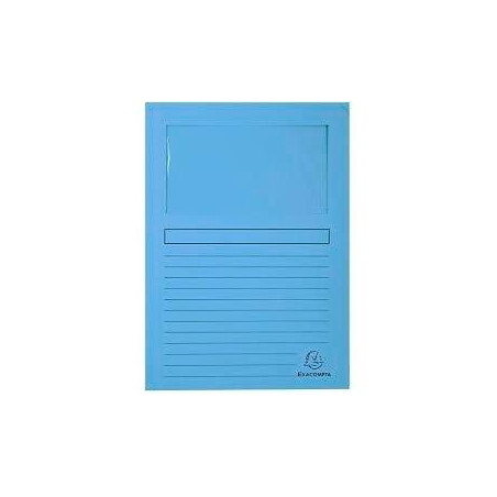 (50106E) EXACOMPTA SUBCARPETA A4 FOREVER CON VENTANA AZUL CLARO 120GR -100U-