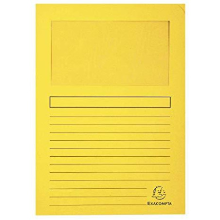 (50109E) EXACOMPTA SUBCARPETA A4 FOREVER CON VENTANA AMARILLO -100U-