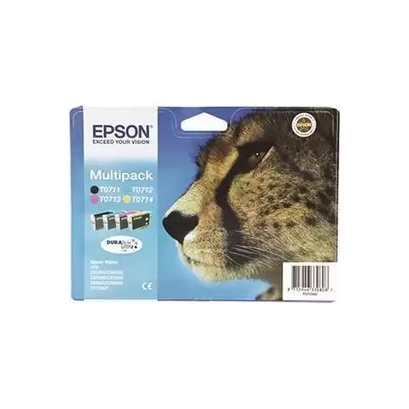 (C13T07154012) EPSON BK / C / M / Y STYLUS D-78/92/120 DX-4000/5000/6000/7000F (T0711+T0712+T0713+T0714)