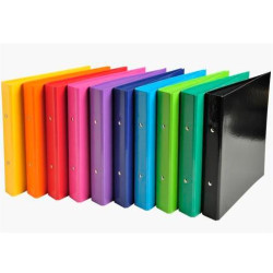 (51029E) EXACOMPTA CARPETA 2 ANILLAS 25MM IDERAMA A5 CARTÓN FORRADO EN PAPEL COLORES SURTIDOS