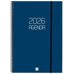 (742781026) FINOCAM AGENDA ESPIRAL OPAQUE E40-210X297MM SVH TAPA PP AZUL 2026