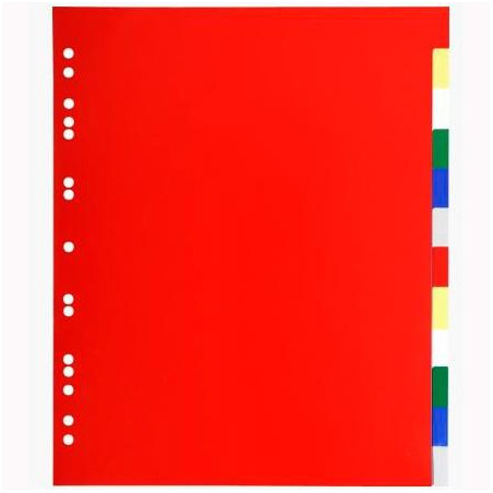 (93H) EXACOMPTA SEPARADORES 12 POSICIONES A4+ PP FLEXIBLE COLORES NEUTROS
