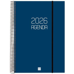 (742921026) FINOCAM AGENDA ESPIRAL OPAQUE E40-210X297MM 1DP TAPA PP AZUL 2026