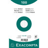 (10803X) EXACOMPTA PAQUETE 100 FICHAS CARTULINA BRISTOL RETRACTIL LINEA HORIZONTAL SIN TALADRO 125X200MM BLANCO