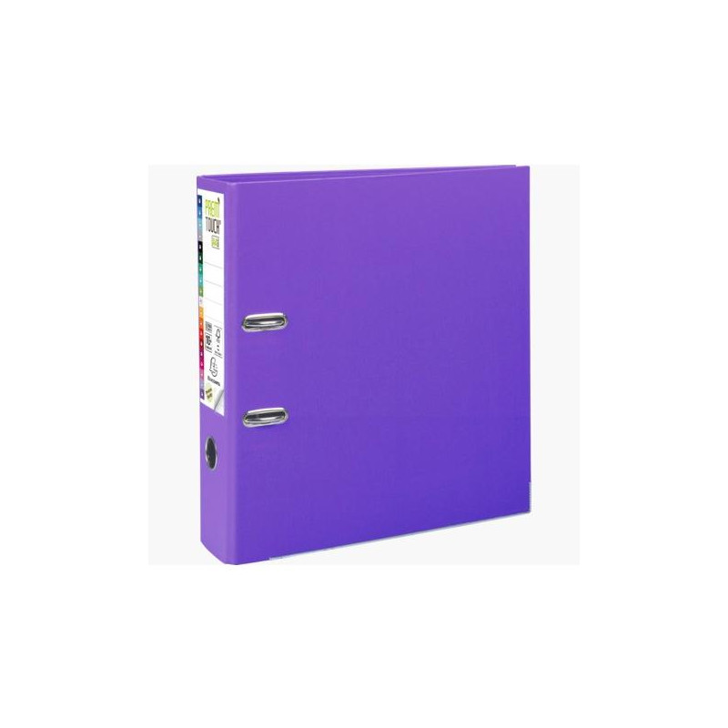 (53357E) EXACOMPTA ARCHIVADOR PALANCA PREM'TOUCH PP A4 MAXI LOMO DE 80MM RADO VIOLETA