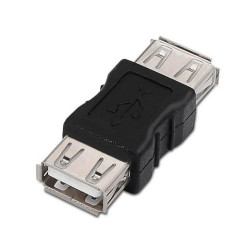 (A103-0037) AISENS ADAPTADOR USB 2.0 TIPO A HEMBRA-A HEMBRA NEGRO
