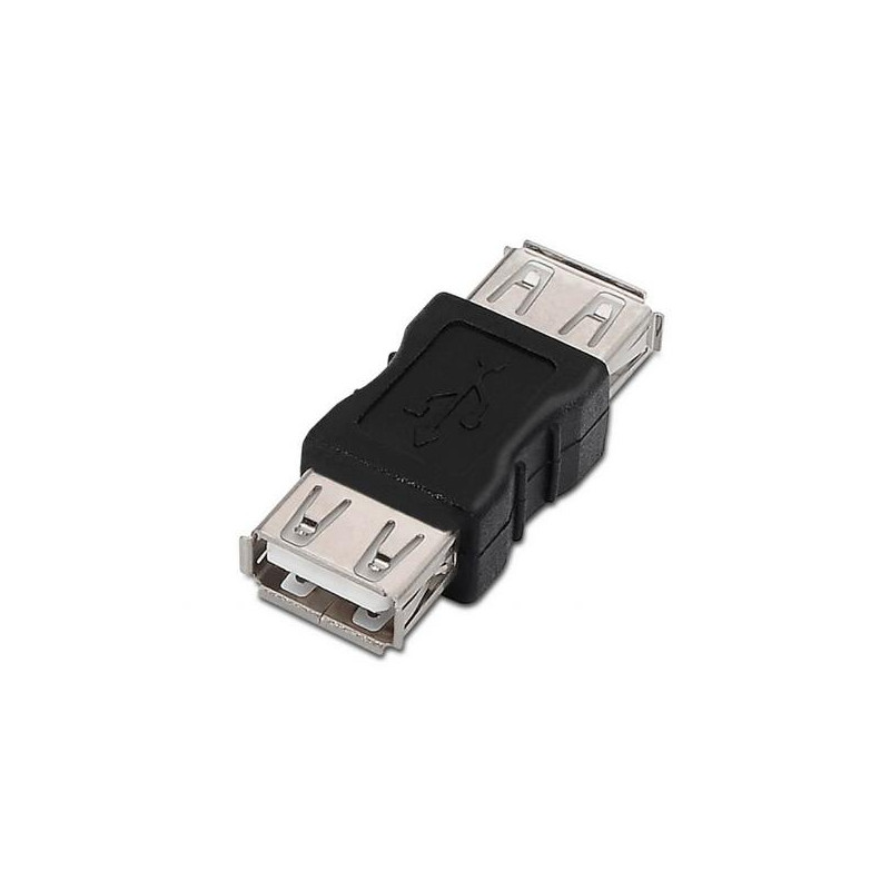 (A103-0037) AISENS ADAPTADOR USB 2.0 TIPO A HEMBRA-A HEMBRA NEGRO