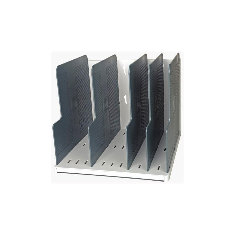 (390740D) EXACOMPTA MODULOTOP CLASIFICADOR VERTICAL CON 5 SEPARADORES A4+ GRIS CLARO/GRIS RATÓN