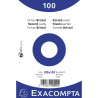 (10502E) EXACOMPTA PAQUETE 100 FICHAS CARTULINA BRISTOL RETRACTIL LISO SIN TALADRO 100X150MM BLANCO