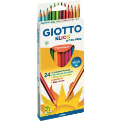 (F275900) GIOTTO LÁPICES DE COLORES ELIOS LIBRE DE MADERA C/SURTIDOS ESTUCHE 24 UD