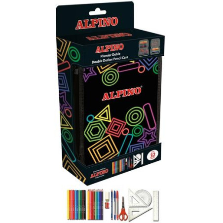 (UA000166) ALPINO PLUMIER DOBLE BLACK EN BLÍSTER MATERIAL INCLUÍDO
