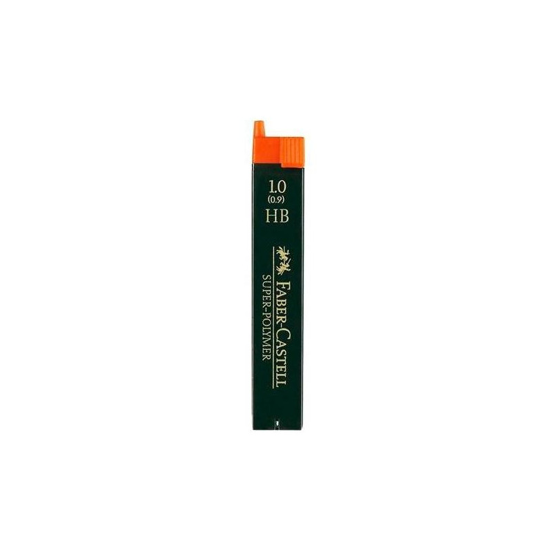 (120900) FABER CASTELL MINAS SUPER-POLYMER 0.9MM HB GRAFITO ESTUCHE 12 UD