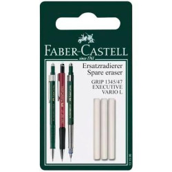 (131596) FABER CASTELL GOMA DE BORRAR PARA REPUESTO PORTAMINAS -BLISTER 3U-