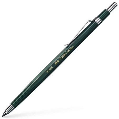 (134600) FABER CASTELL PORTAMINAS TK4600 2MM CLIP DE METAL C/AFILAMINAS VERDE