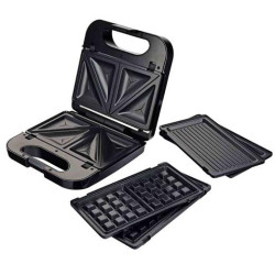 (SAN MULTI NG) GRUNKEL SANDWICHERA C/ GRILL 750W 3 PLACAS DESMONTABLES NEGRO