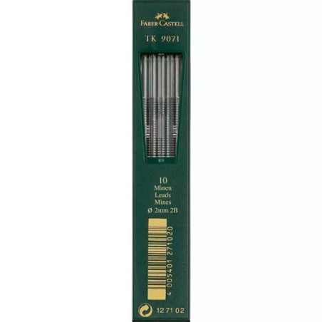 (127102) FABER CASTELL ESTUCHE DE 10 MINAS TK 9071 GRAFITO 2
