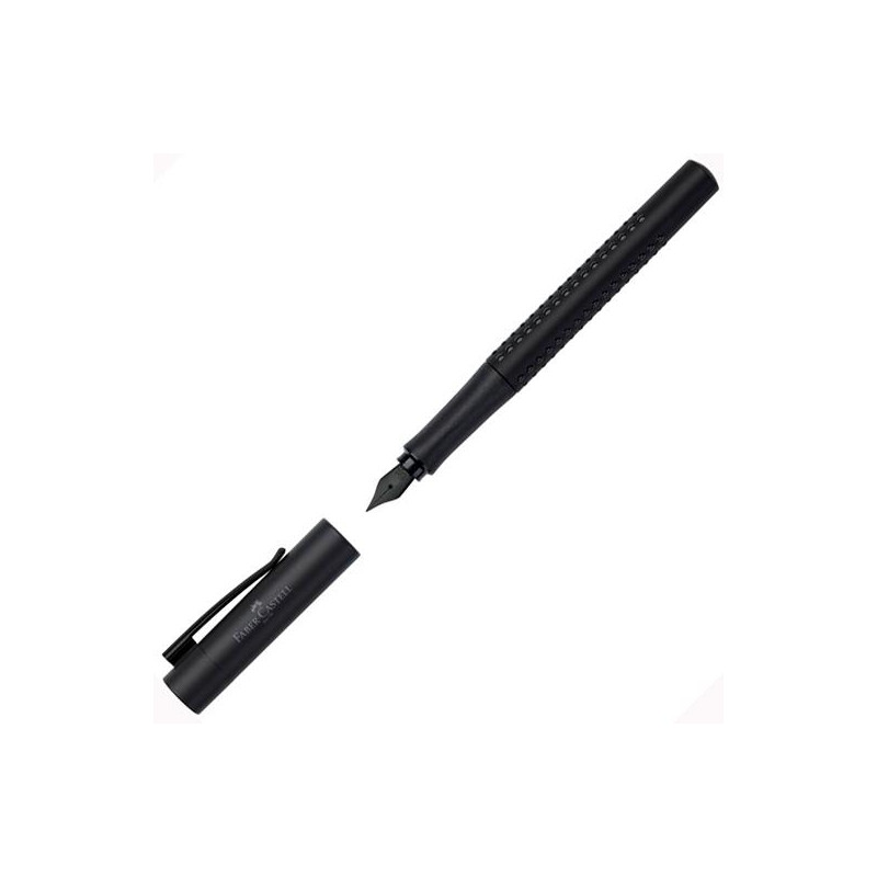 (140960) FABER CASTELL PLUMA ESTILOGRÁFICA GRIP EDITION ALL BLACK M NEGRO