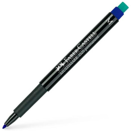 (152551) FABER CASTELL ROTULADOR PERMANENTE MULTIFUNCIONAL MULTIMARK M CON GOMA INTEGRADA AZUL