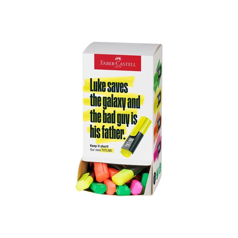 (154200) FABER CASTELL MARCADOR TEXTLINER SURTIDO NEÓN EXPOSITOR CARTÓN 60 UD