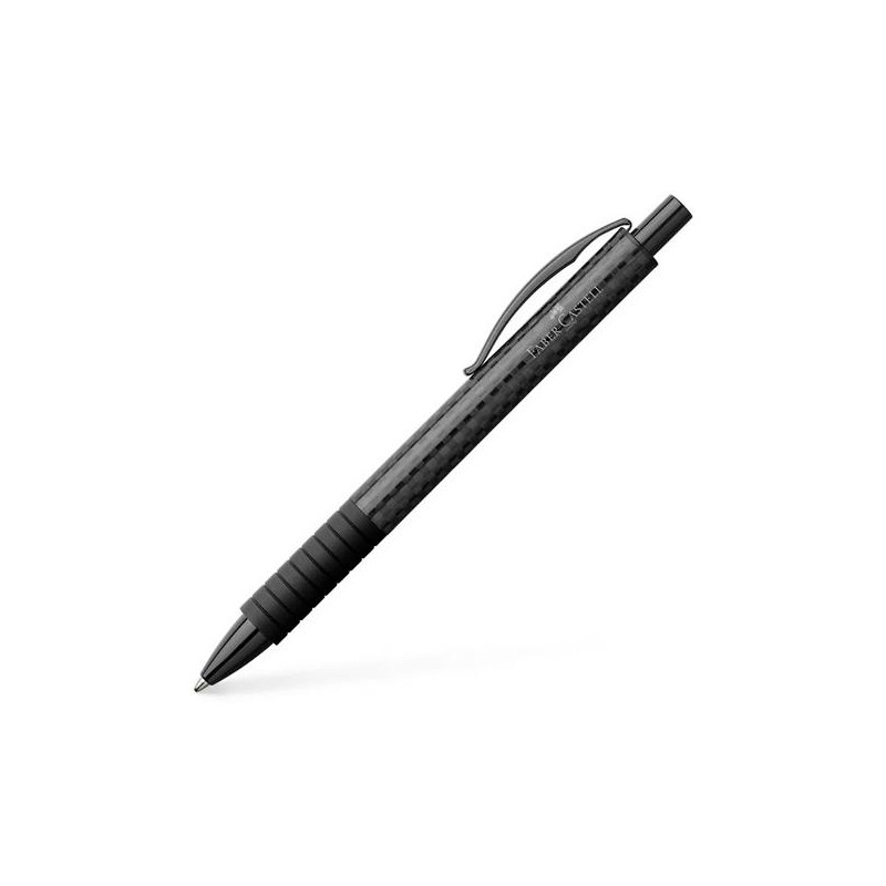(148888) FABER CASTELL BOLÍGRAFO ESSENTIO CARBONO B TINTA NEGRA RECARGABLE NEGRO