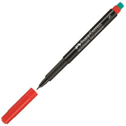(152321) FABER CASTELL ROTULADOR PERMANENTE MULTIFUNCIONAL MULTIMARK S CON GOMA INTEGRADA ROJO