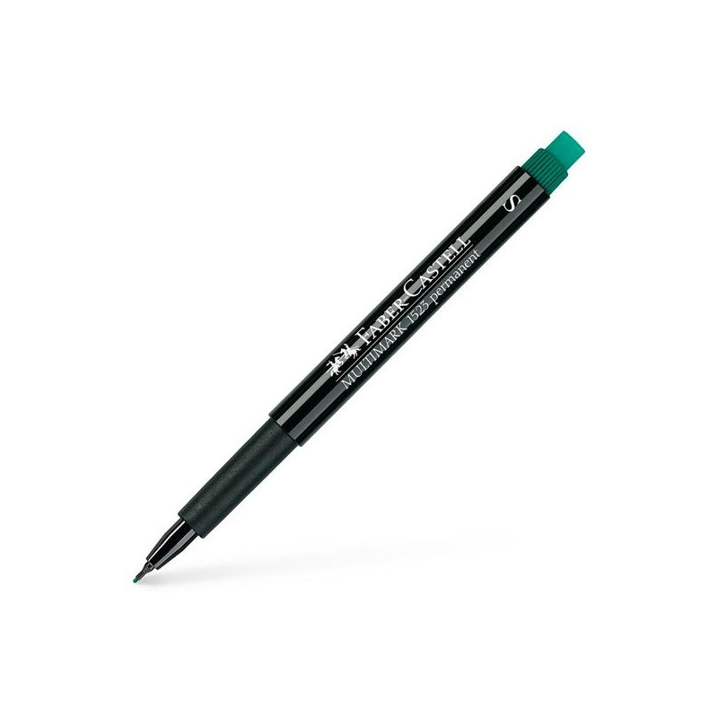 (152363) FABER CASTELL ROTULADOR PERMANENTE MULTIFUNCIONAL MULTIMARK S CON GOMA INTEGRADA VERDE