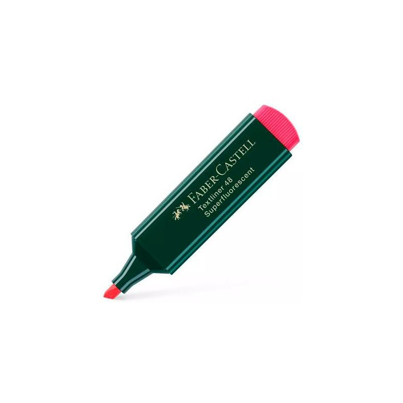 (154821) FABER CASTELL MARCADOR SUPERFLUORESCENTE TEXTLINER 48 ROJO