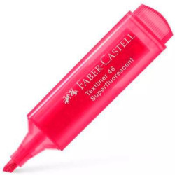 (154621) FABER CASTELL MARCADOR SUPERFLUORESCENTE TEXTLINER 46 ROJO