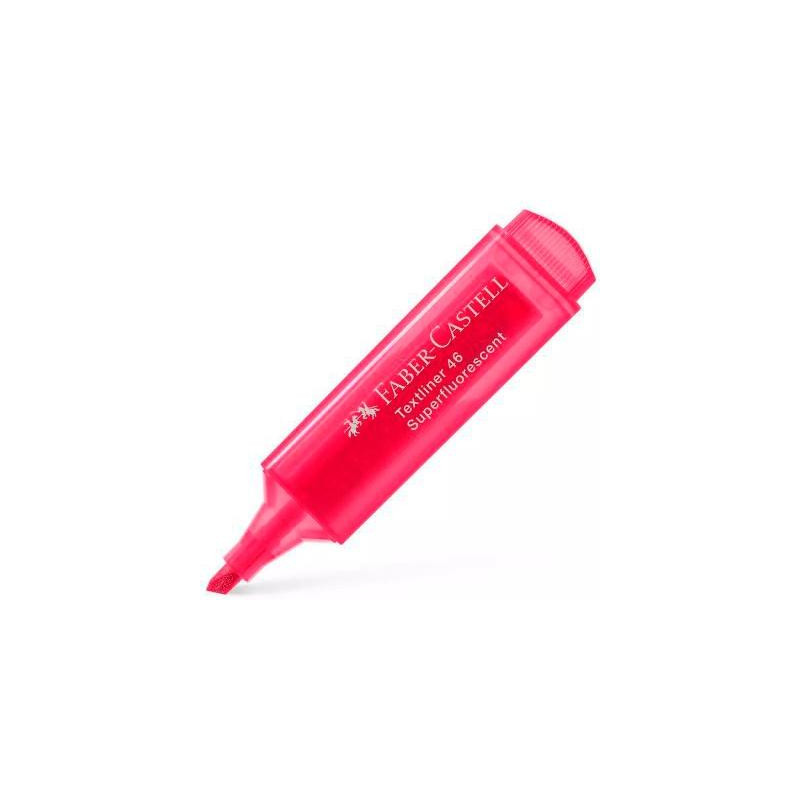(154621) FABER CASTELL MARCADOR SUPERFLUORESCENTE TEXTLINER 46 ROJO