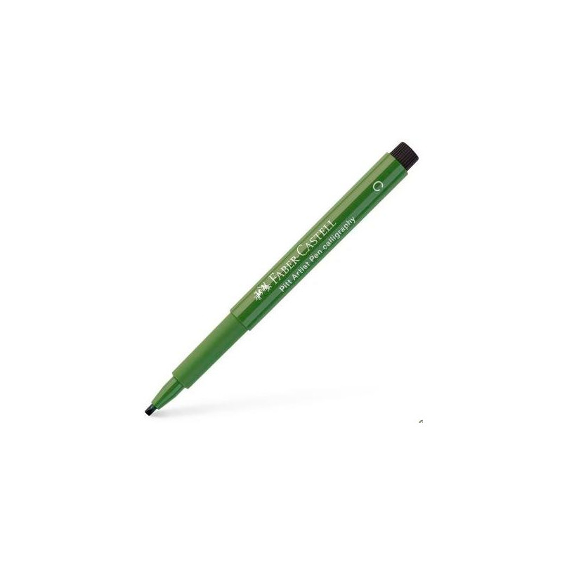 (167574) FABER CASTELL ROTULADOR PERMANENTE PITT ARTIST PEN CALLIGRAPHY 2.5MM VERDE ÓXIDO CROMO