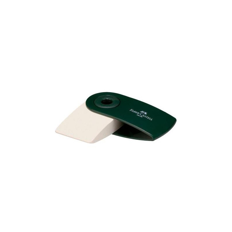 (182402) FABER CASTELL GOMA DE BORRAR SLEEVE CON FUNDA VERDE