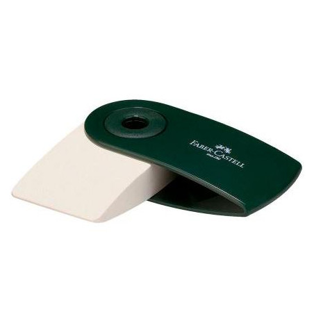 (182402) FABER CASTELL GOMA DE BORRAR SLEEVE CON FUNDA VERDE