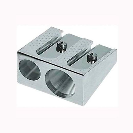 (183400) FABER CASTELL AFILALÁPICES DOBLE 50-34  METAL PLATA