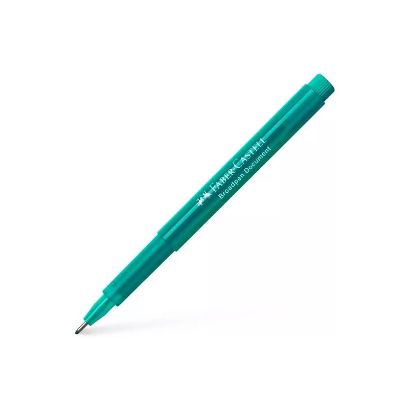 (155456) FABER CASTELL ROTULADOR BROADPEN DOCUMENT 0.8MM TURQUESA