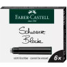 (185507) FABER CASTELL ESTUCHE 6 CARTUCHOS DE TINTA ESTÁNDAR NEGRO