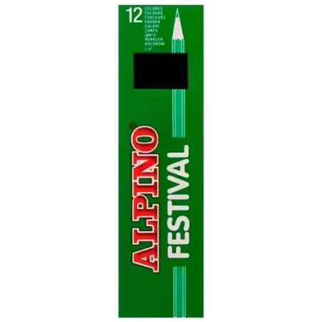(C0131001) ALPINO LÁPICES DE COLORES FESTIVAL NEGRO CAJA 12 UD