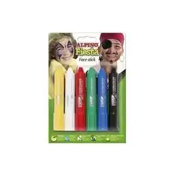 (DL000014) ALPINO MAQUILLAJE EN BARRA FIESTA FACE STICK PACK DE 6 C/SURTIDOS