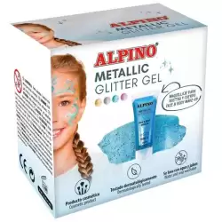 (DL000613) ALPINO GEL CON PURPURINA METALLIC GLITTER AZUL