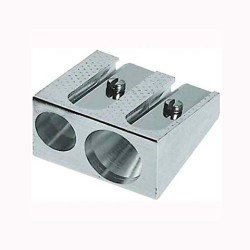 (183400) FABER CASTELL AFILALÁPICES DOBLE 50-34  METAL PLATA