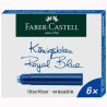 (185506) FABER CASTELL CARTUCHO TINTA BORRABLE AZUL ESTUCHE 6 UD