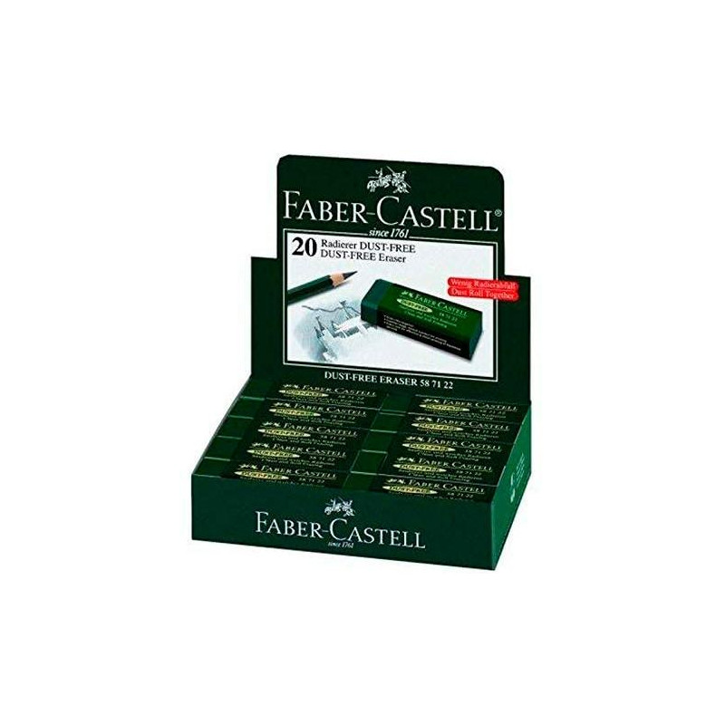 (587122) FABER CASTELL GOMA DE BORRAR DUST-FREE ART ERASER VERDE